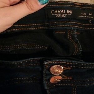 Dark denim blue jeans